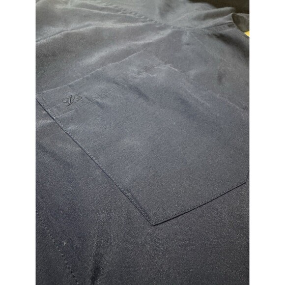 Vintage Versace Classic V2 Button Up Shirt Navy Blue Size 16.5 33/34 Casual Work - Picture 4 of 8